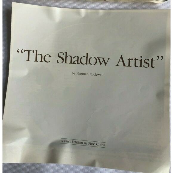 Vintage Norman Rockwell "The Shadow Artist" Fine China Collector Plate # 14818F - Picture 6 of 6